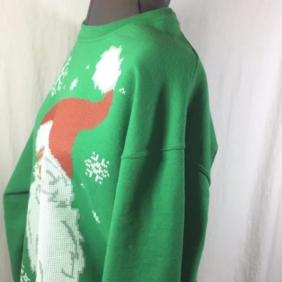 Jerzees  Santa Claus Crewneck Sweat Shirt Size M - Picture 4 of 7